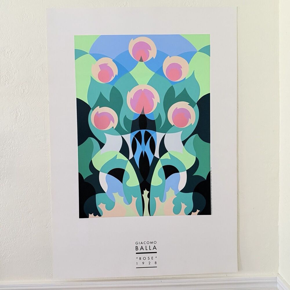 Giacomo Balla Art Poster Print Rose 1928 Italian Futurist Italy 39.5x27”